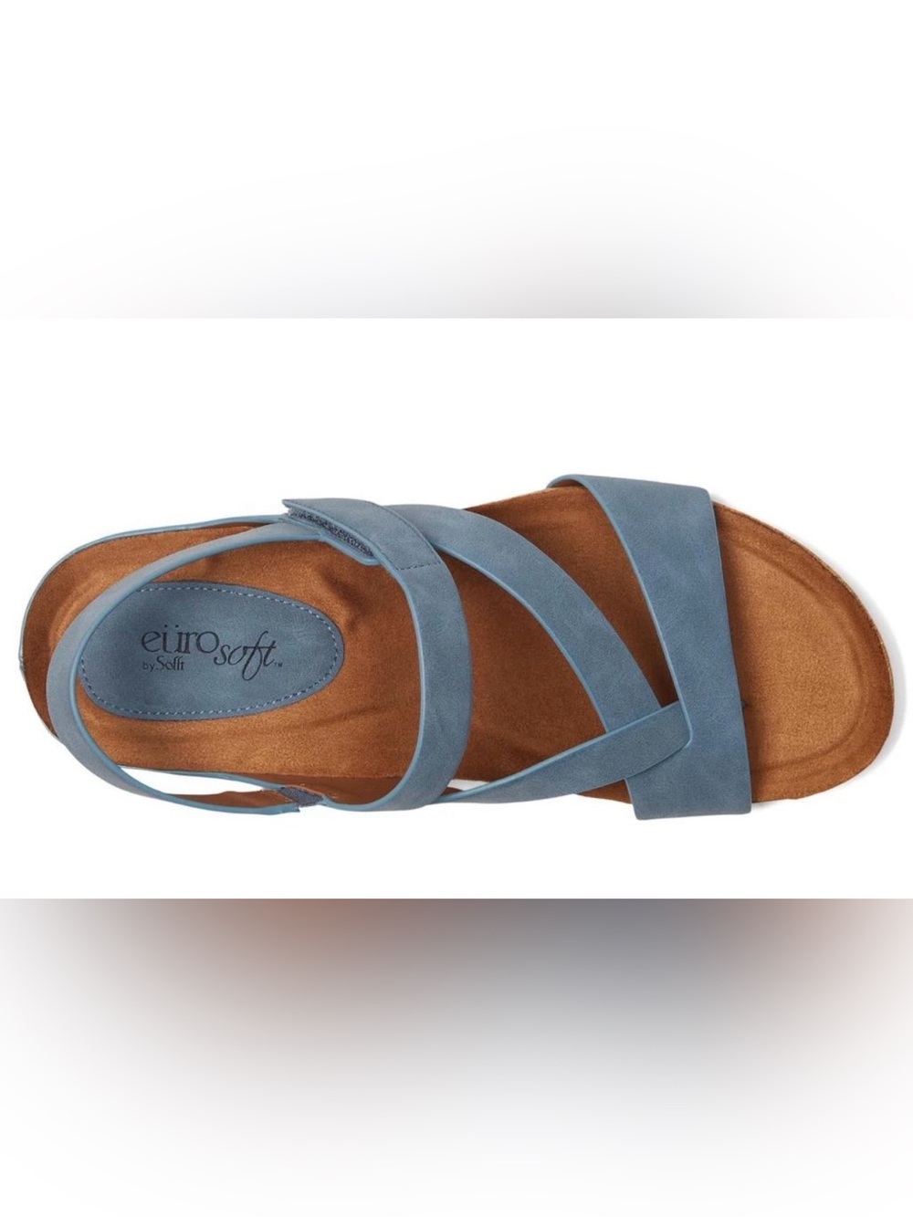 EuroSoft Women's  casual Blue Crisscross Slingback Sandals